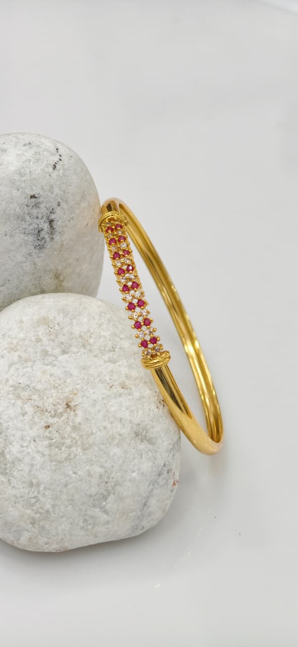Gold Plated Lock Bangle