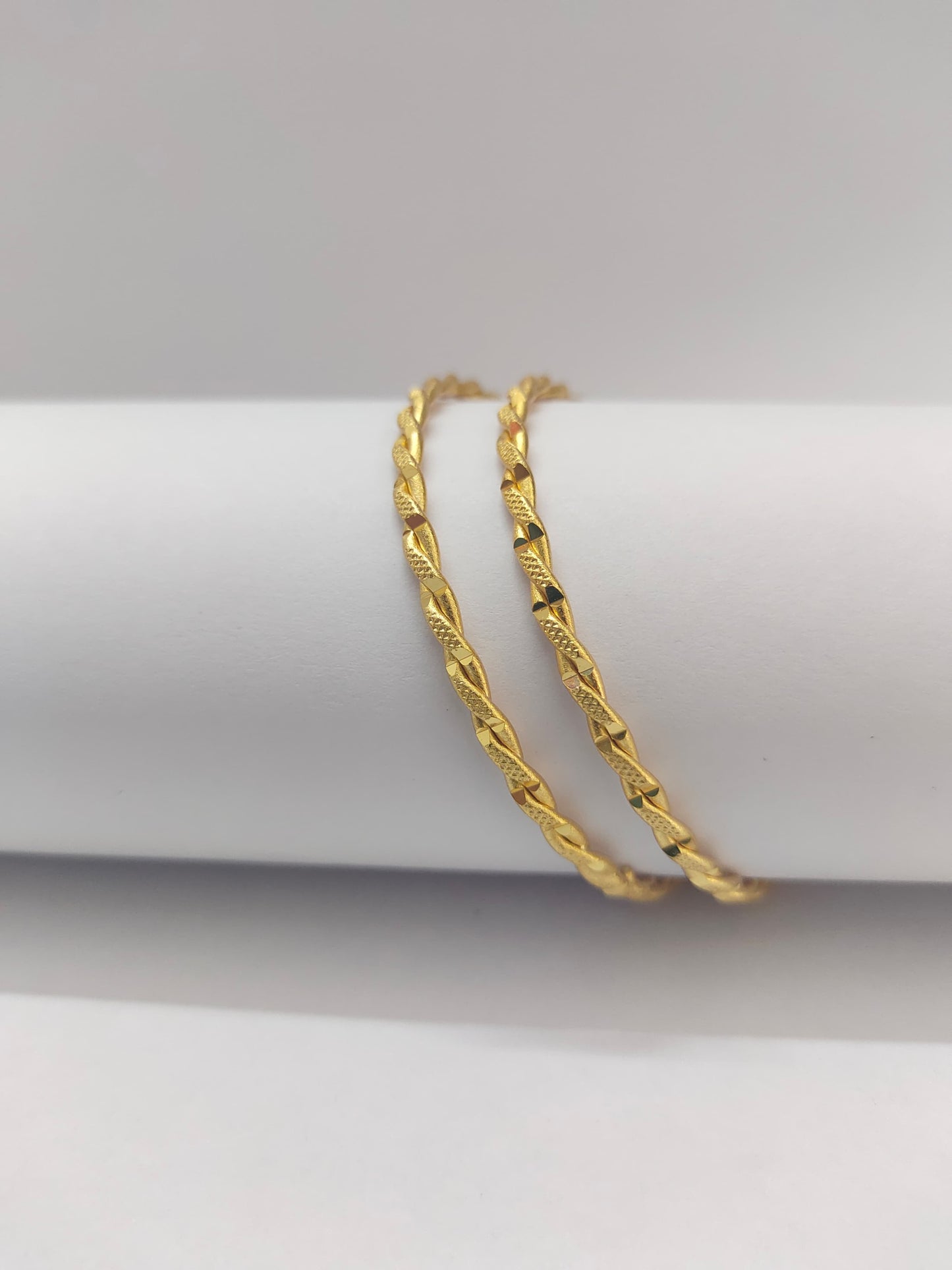 Anti Tarnish Matt Finish Gold Plated Bangles