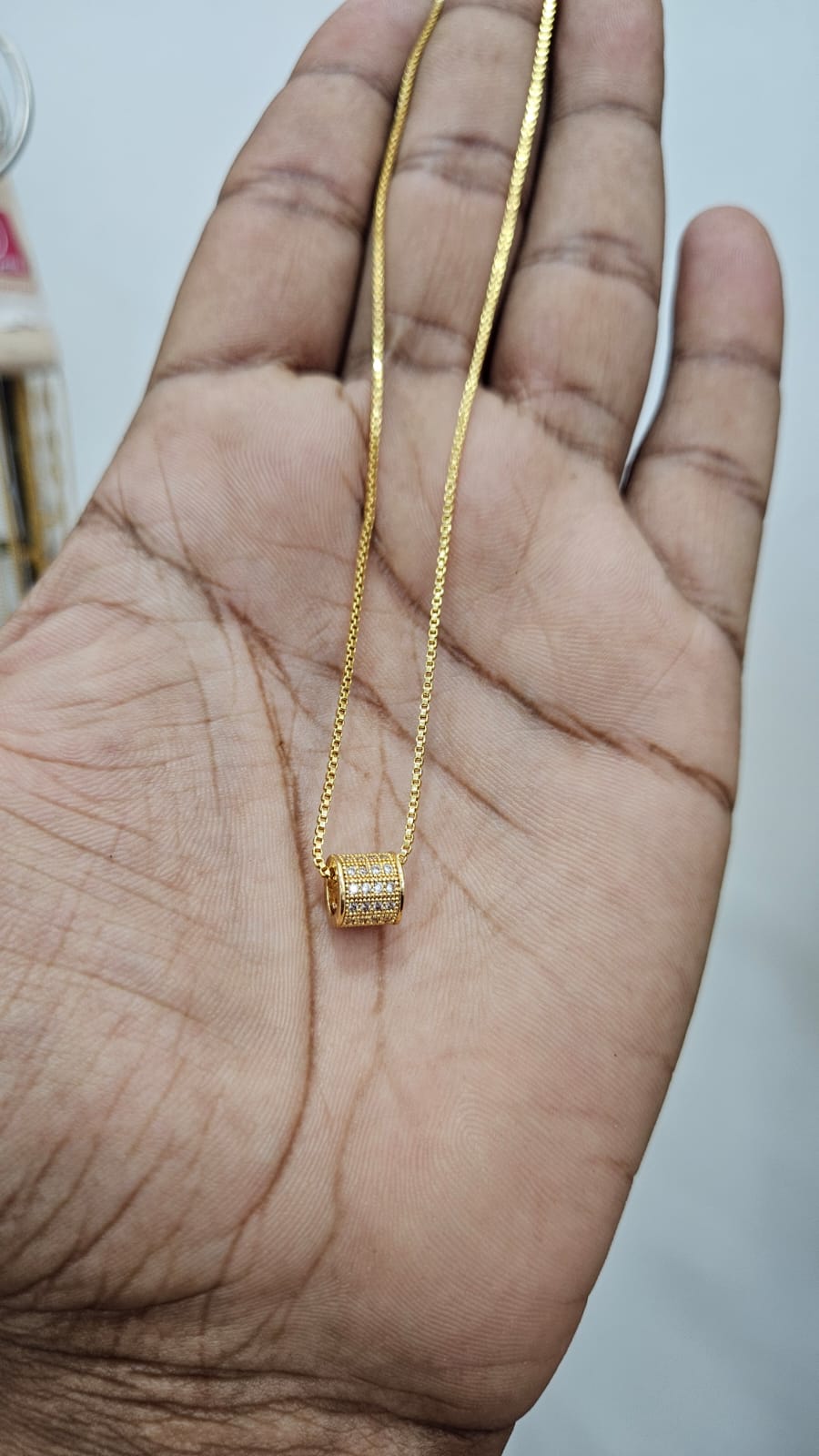 Gold plated chain and pendant