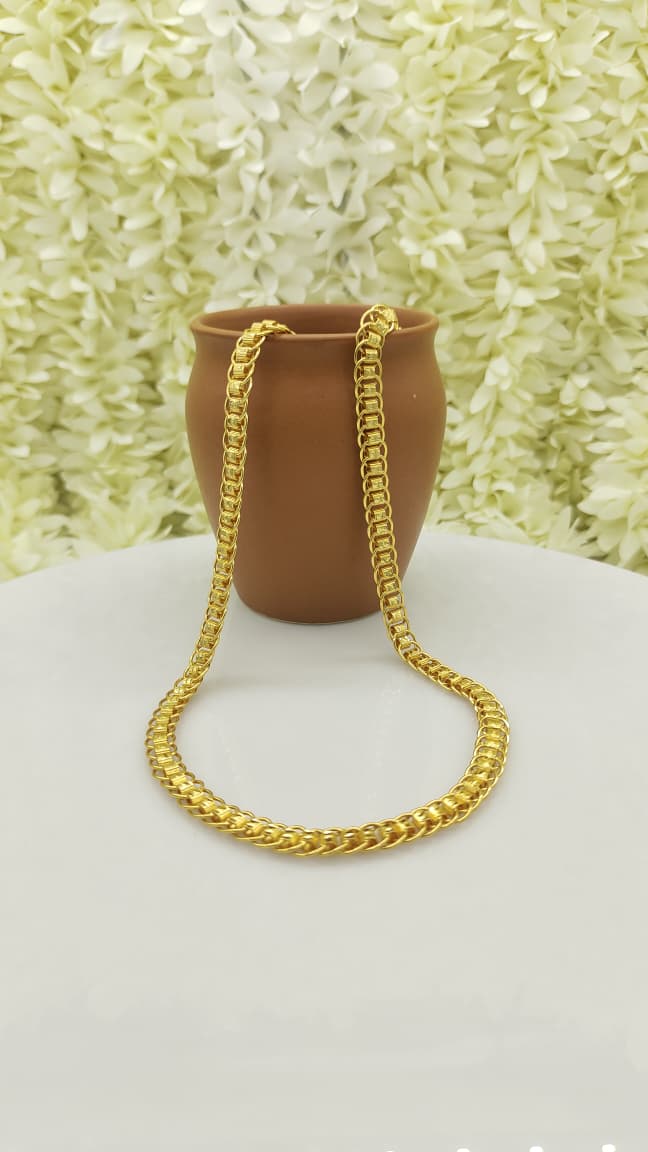 Gold Plated Rail Chain