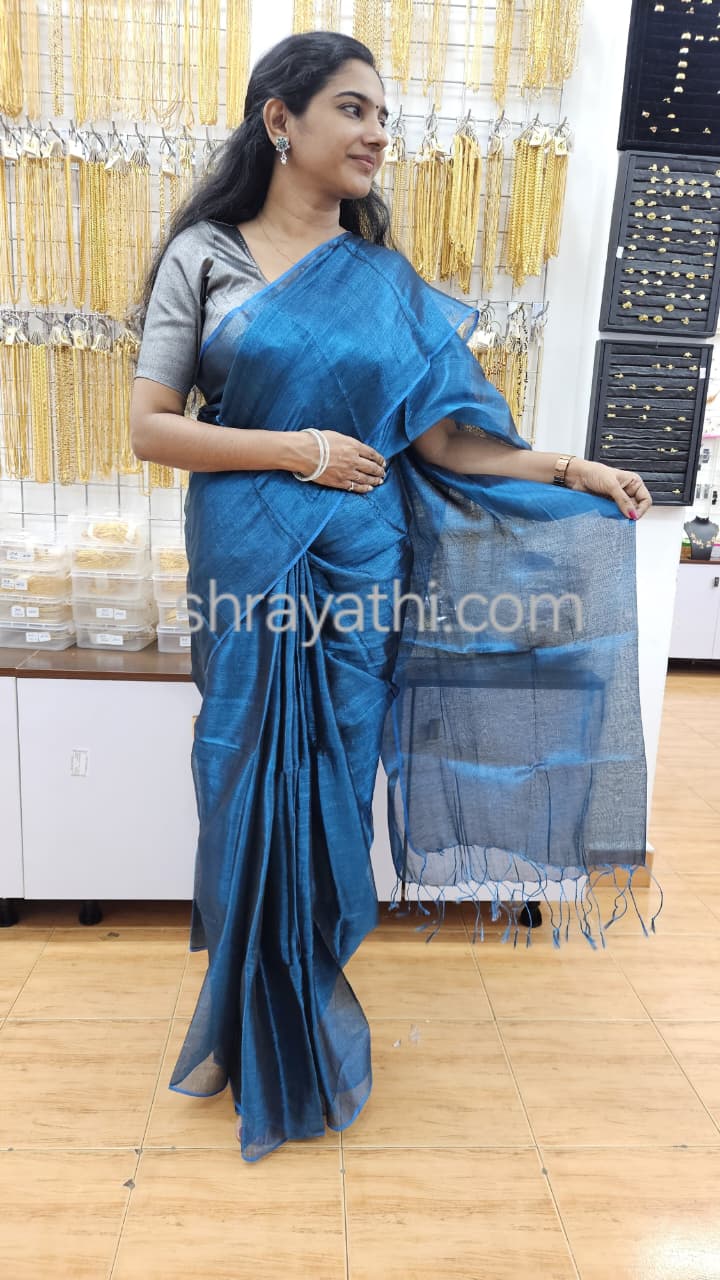 Semi Tissue Saree With Blouse Piece