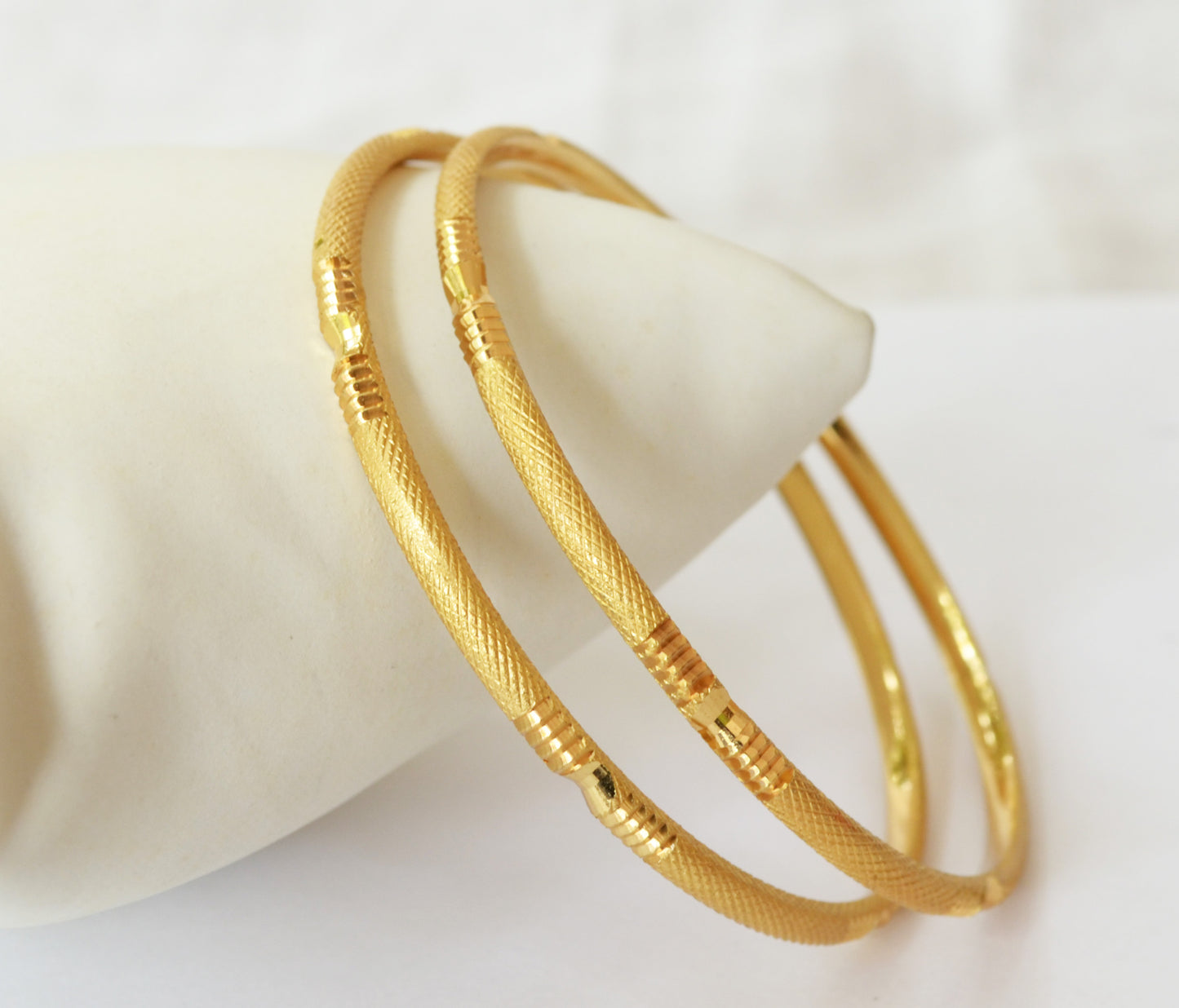 Gold Plated Forming Pipe Bangle - Bangle by Shrayathi
