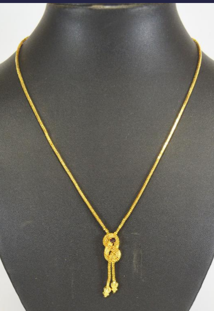 Itscustommade Gold Plated Chain With Small stone pendant