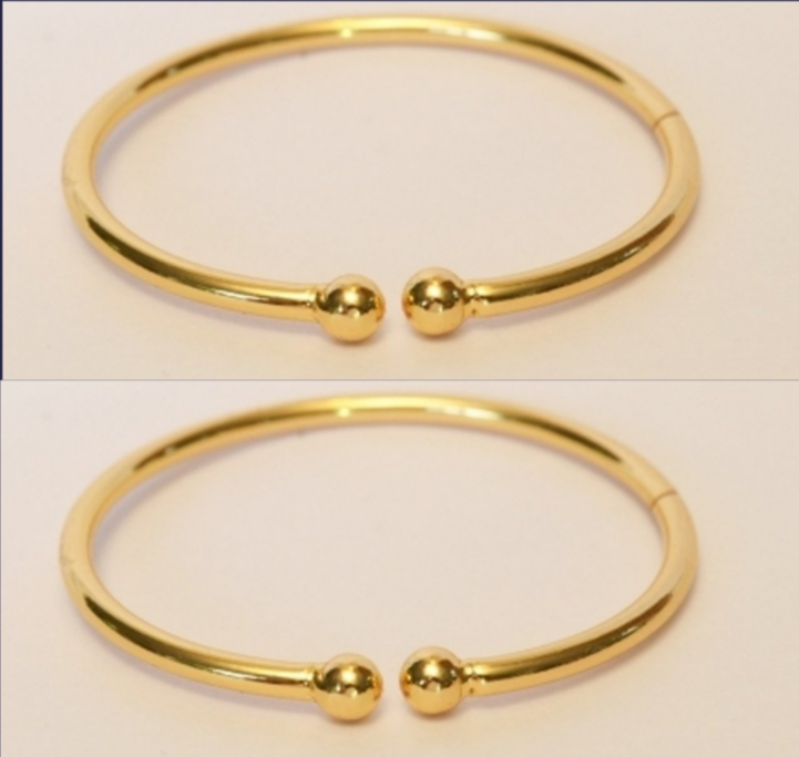 Itscustommade Gold plated dot bangle 2 piece itscombo100