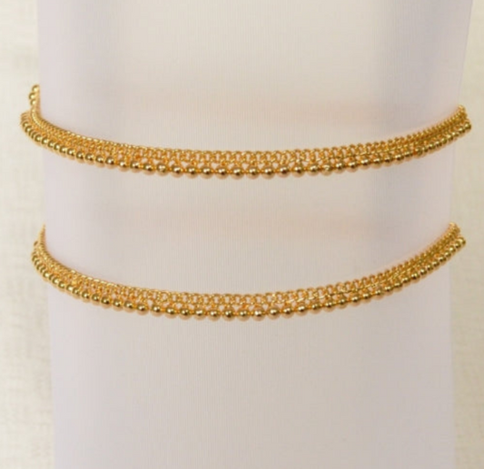 Itscustommade Traditional gold plated anklet