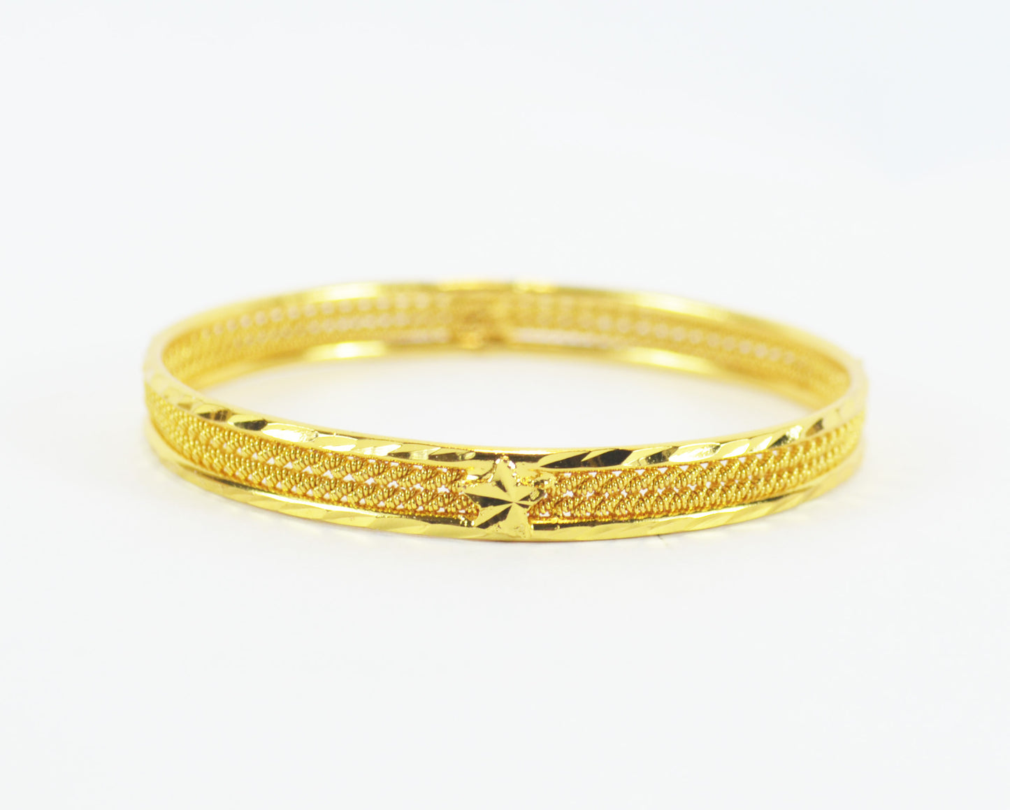 Beautiful gold plated shiny bangle - Bangle by Shrayathi