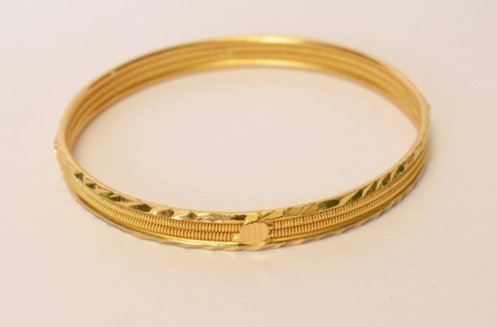 Gold plated trendy design bangle - Bangle by Shrayathi