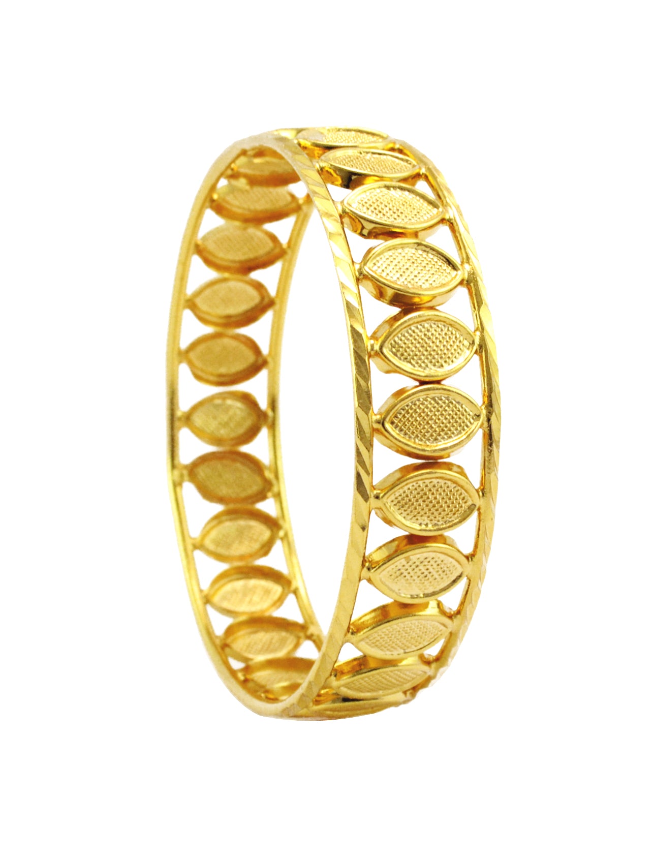 Ethnic gold plated kada bangle - Bangle by Shrayathi
