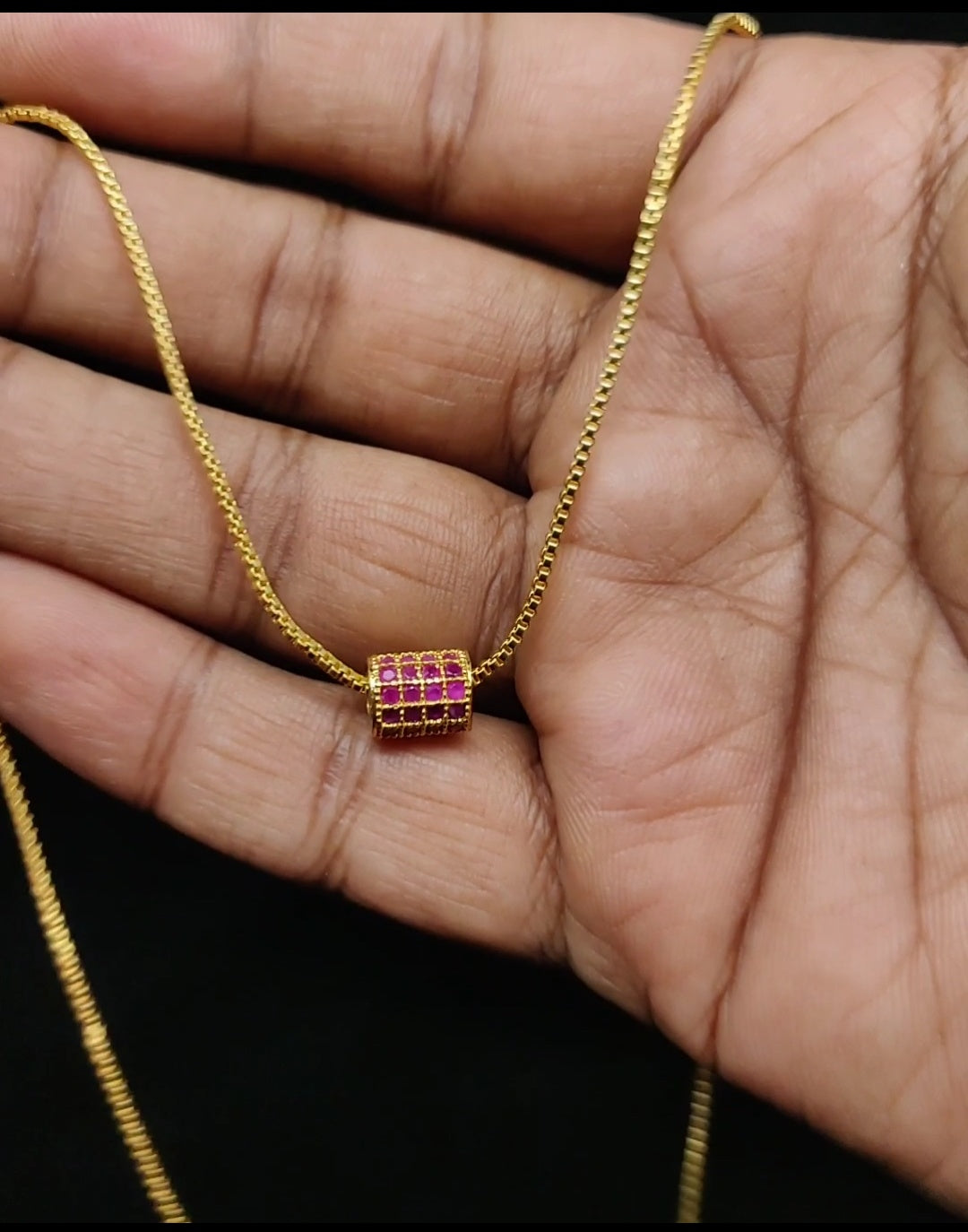 Gold plated chain and pendant