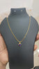 Gold plated chain and blue stone pendant itspn01