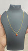 Gold plated chain and red stone pendant itspn02