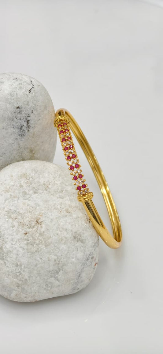 Gold Plated Lock Bangle