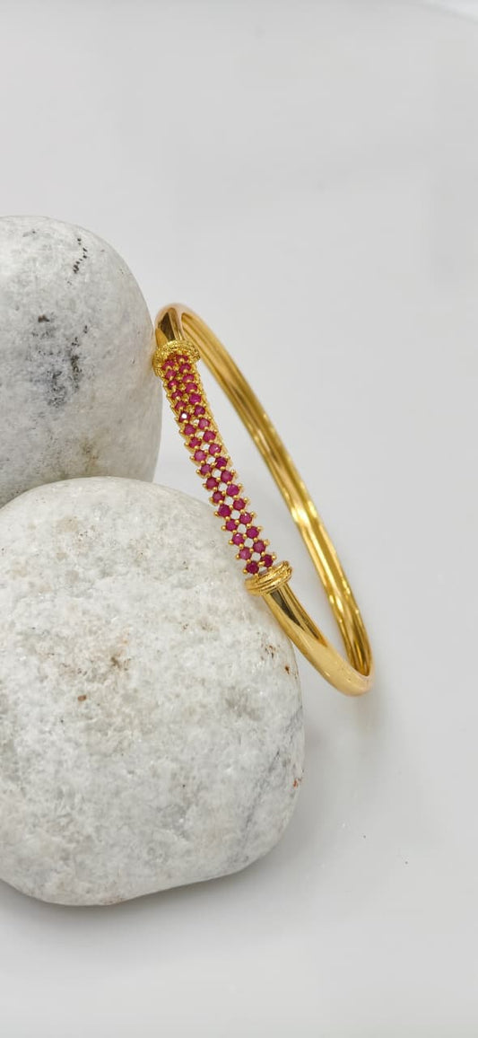 Gold Plated Lock Bangle