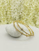 Gold plated stone bangle