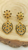 Gold plated stone earrings
