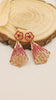 Gold plated stone earrings
