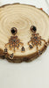 Gold plated stone earrings