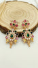 Gold plated stone earrings