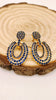 Gold plated stone earrings