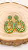 Gold plated stone earrings