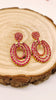 Gold plated stone earrings