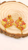 Gold plated stone earrings
