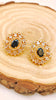 Gold plated stone earrings