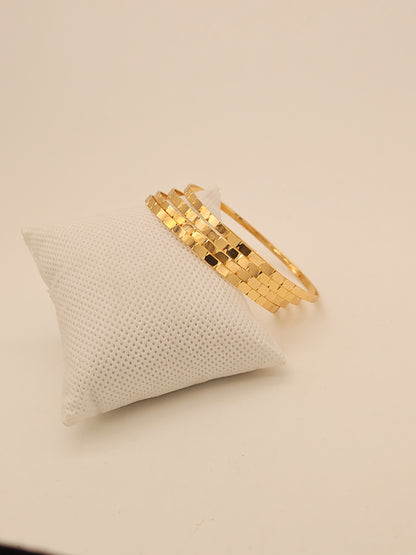 Anti Tarnish Gold Plated Glass Bangles