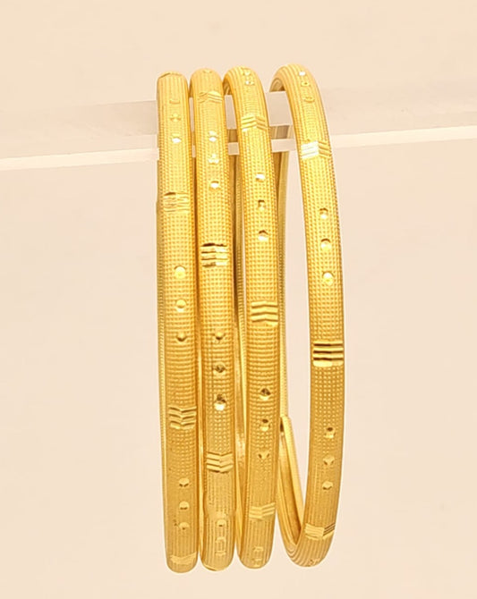 Anti Tarnish Gold Plated Set Of 4 Bangles