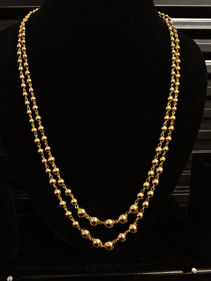 Gold plated double layer chain