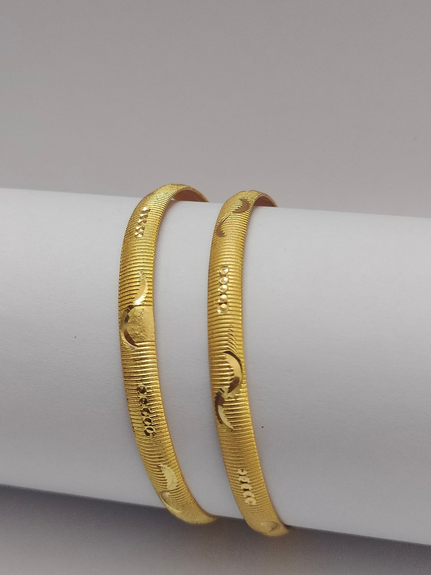 Anti Tarnish Matt Finish Gold Plated Bangles