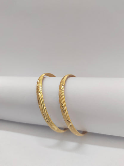Anti Tarnish Matt Finish Gold Plated Bangles
