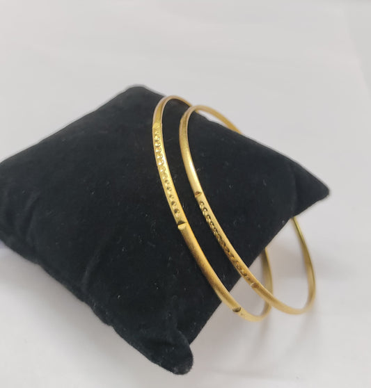 Matt Finish Gold Plated Bangles