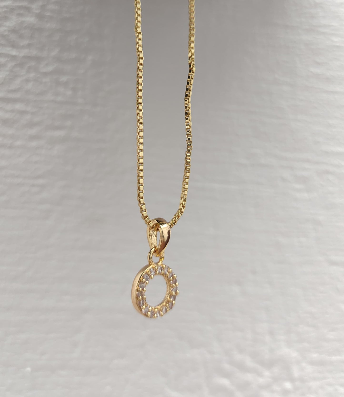 Itscustommade Gold Plated Chain With Small stone pendant