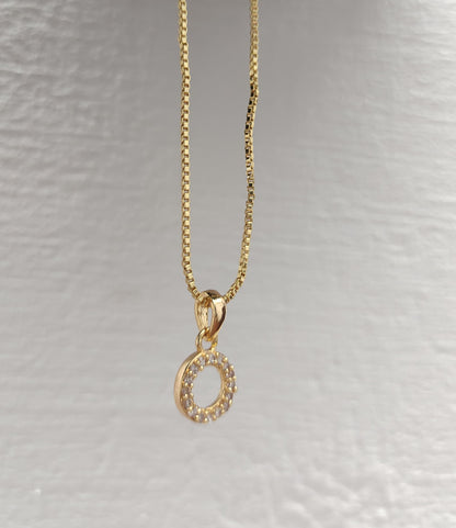 Itscustommade Gold Plated Chain With Small stone pendant