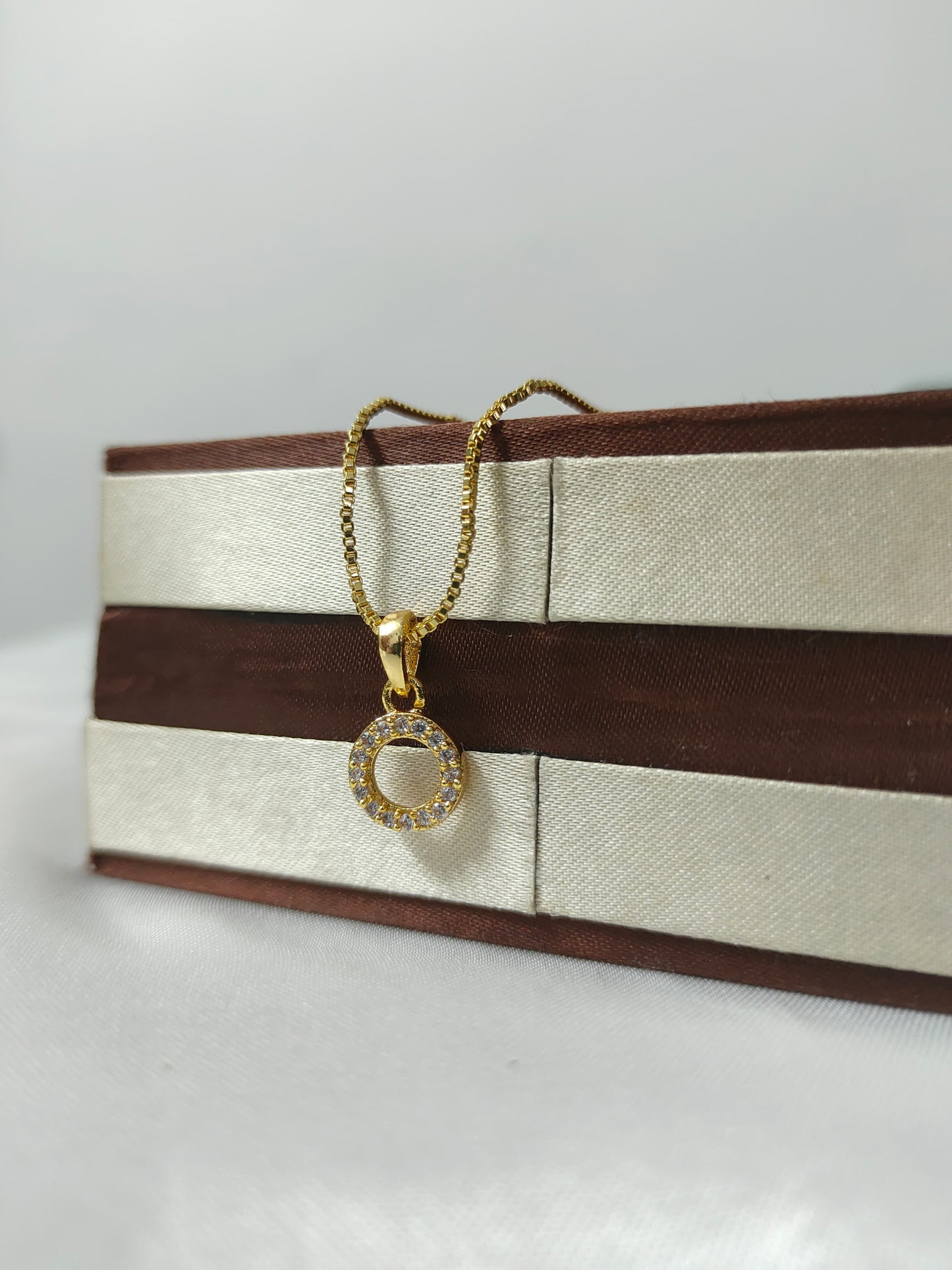 Itscustommade Gold Plated Chain With Small stone pendant