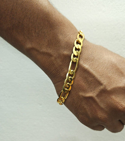 Gold plated traditional gents bracelet