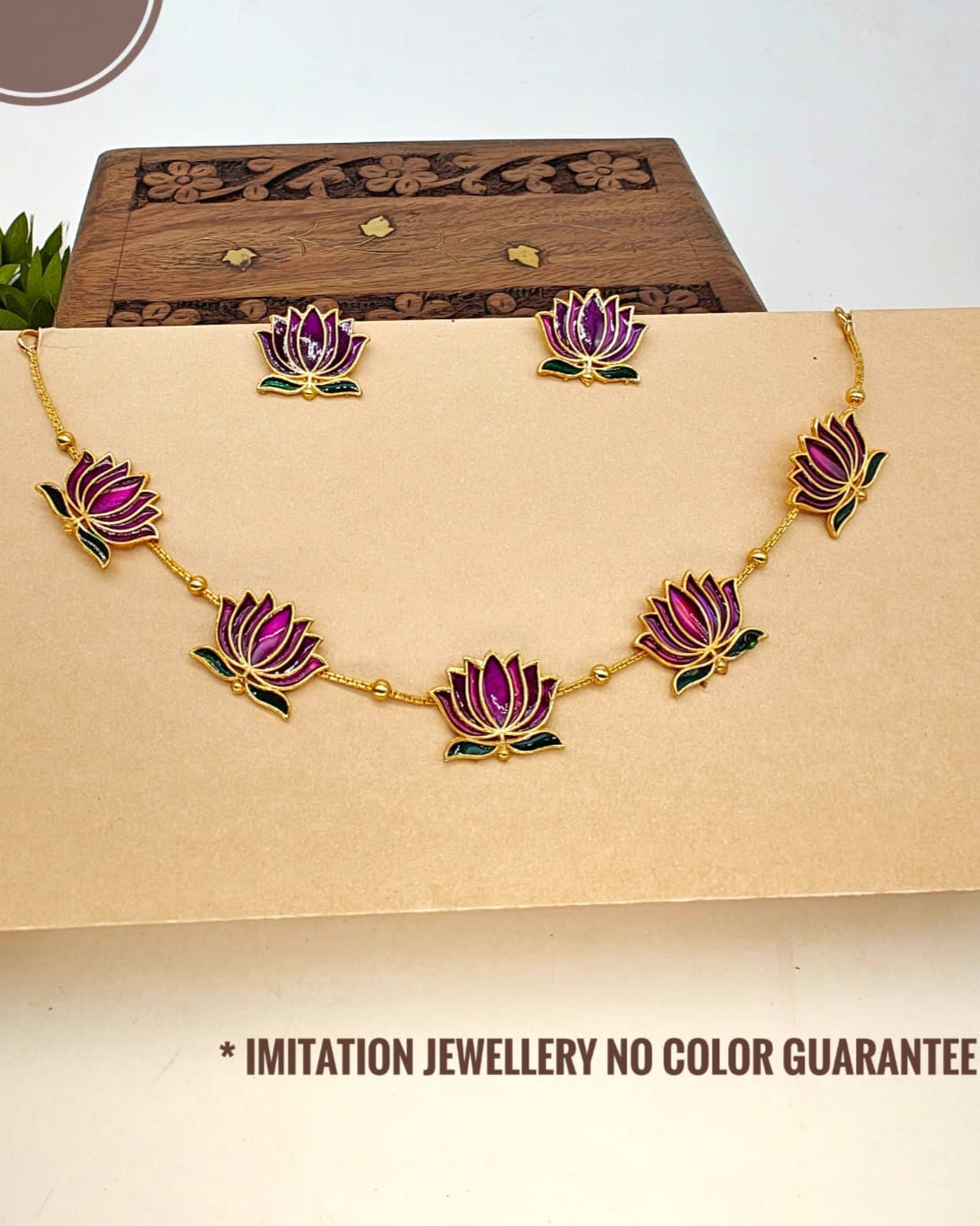 Manju Warrier Inspired Lotus Necklace