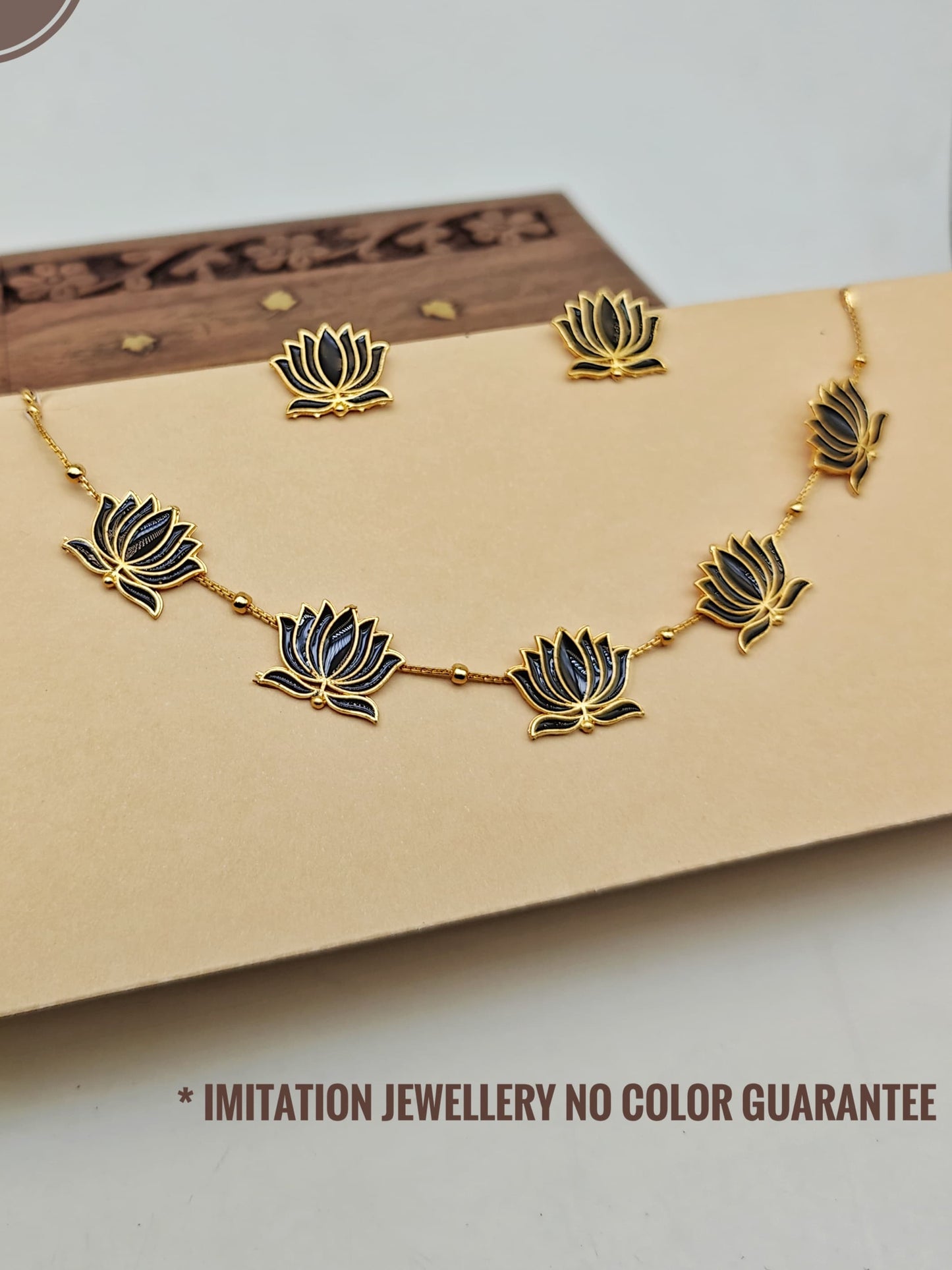 Manju Warrier Inspired Lotus Necklace