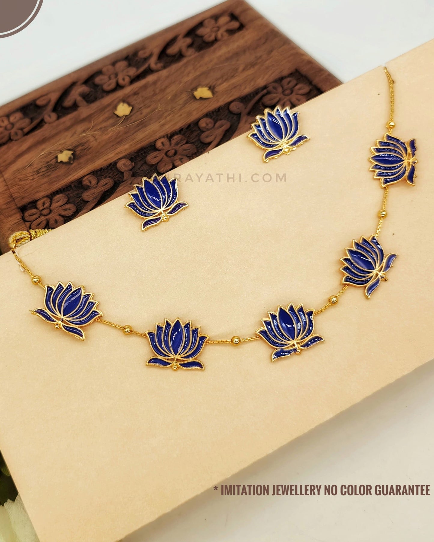 Manju Warrier Inspired Lotus Necklace