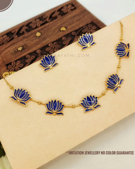 Manju Warrier Inspired Lotus Necklace