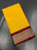 Cotton Silk gold weaving border with contrast blouse