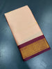 Cotton Silk gold weaving border with contrast blouse
