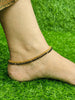 Gold plated Anklet  With Black Beads