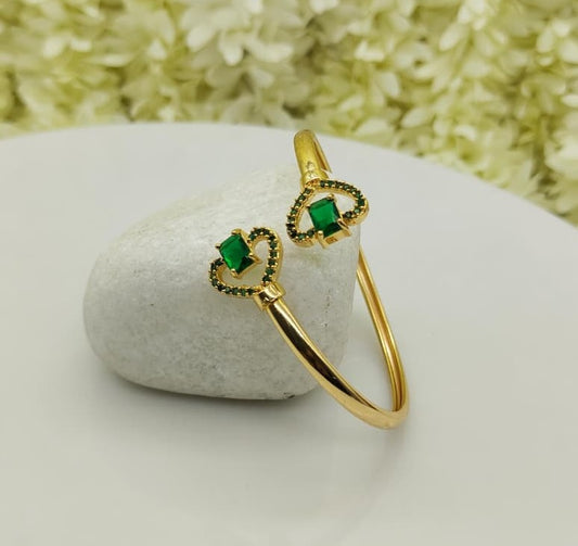 Gold Plated Adjustable AD Stone Bangles