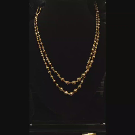 Gold plated double layer chain