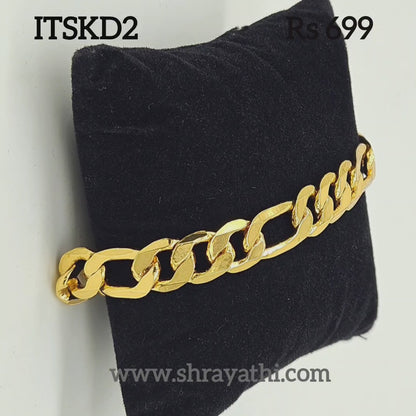 Gold plated traditional gents bracelet