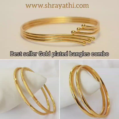 Gold Plated Bangles Combo999