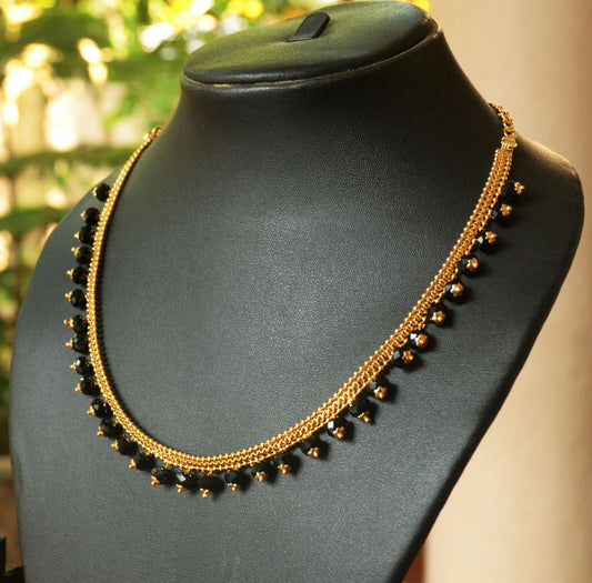 Black Beaded Necklace -  by Shrayathi