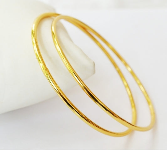 Simple gold plated bangle - Bangle by Shrayathi